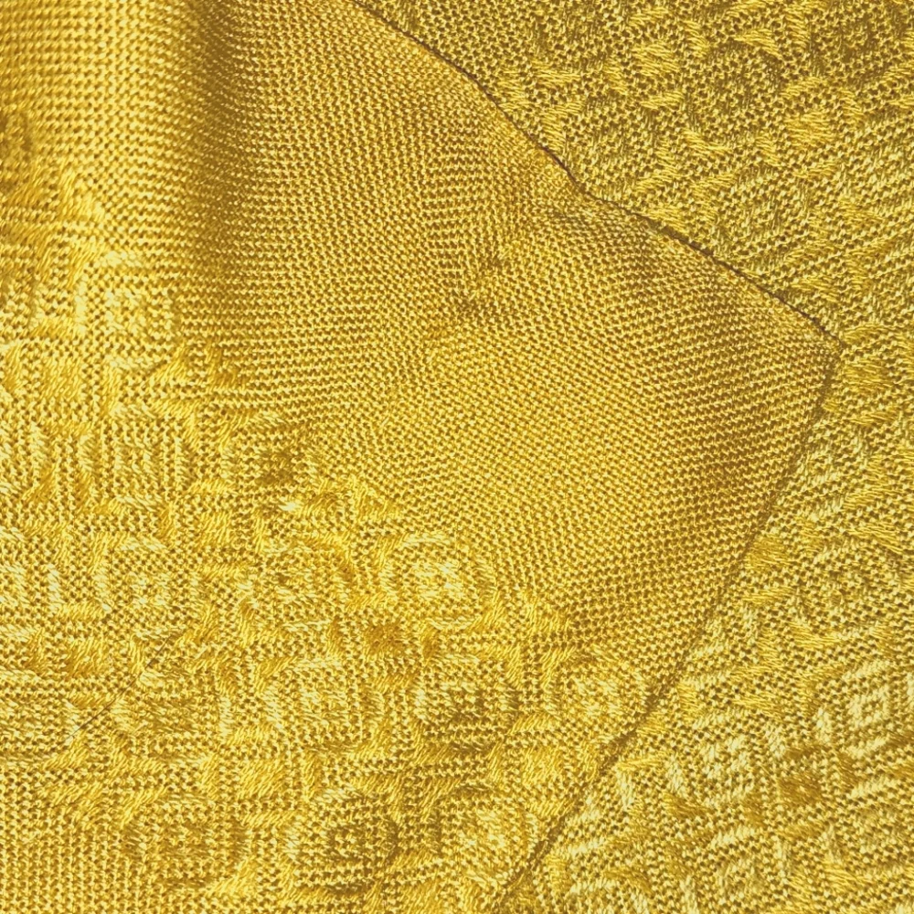 Luxury Table Linen Golden tablecloth 78x60 hand sewn - Picture 6 of 14
